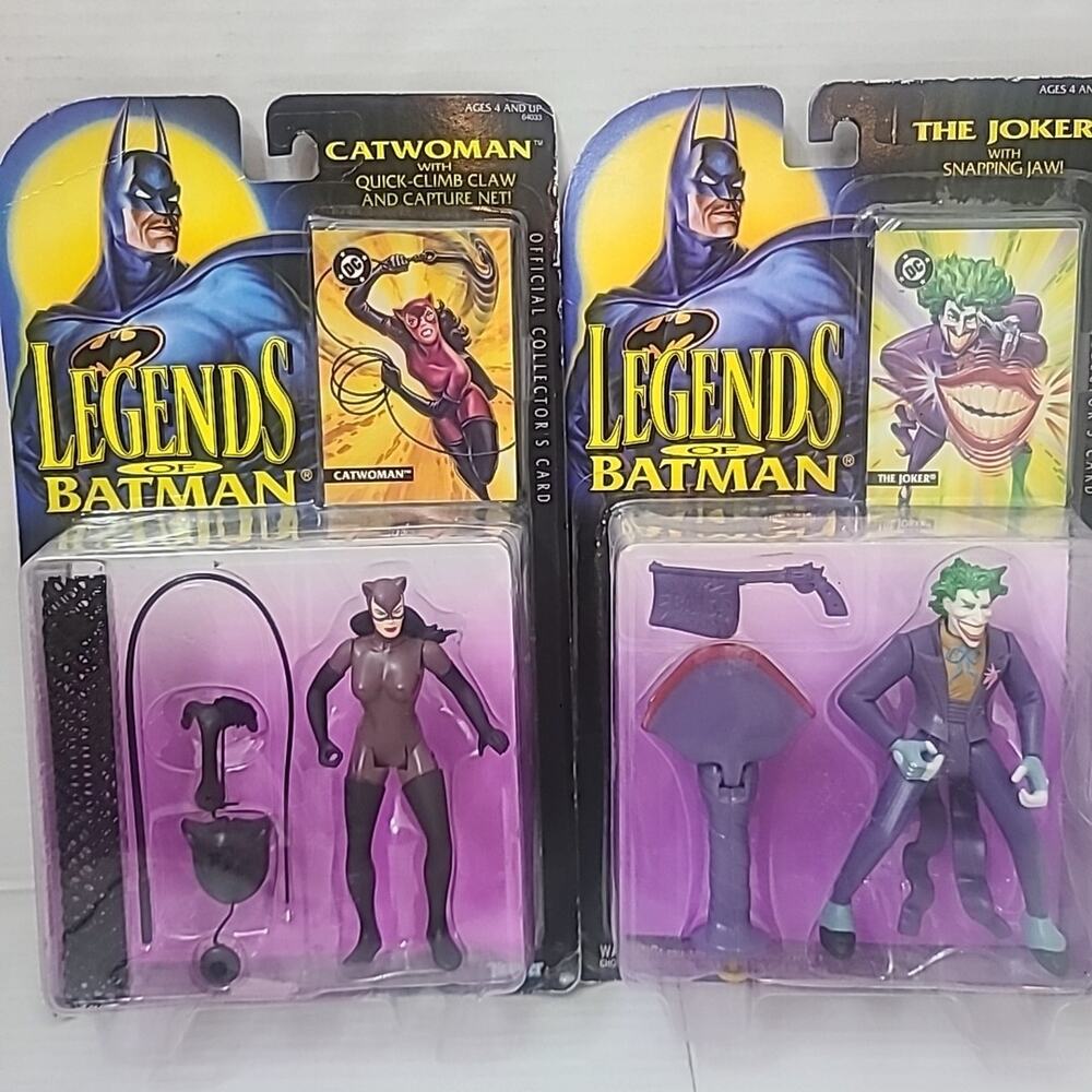 Kenner Legends of Batman Catwoman & Joker Action Figures MOC Vintage DC Lot